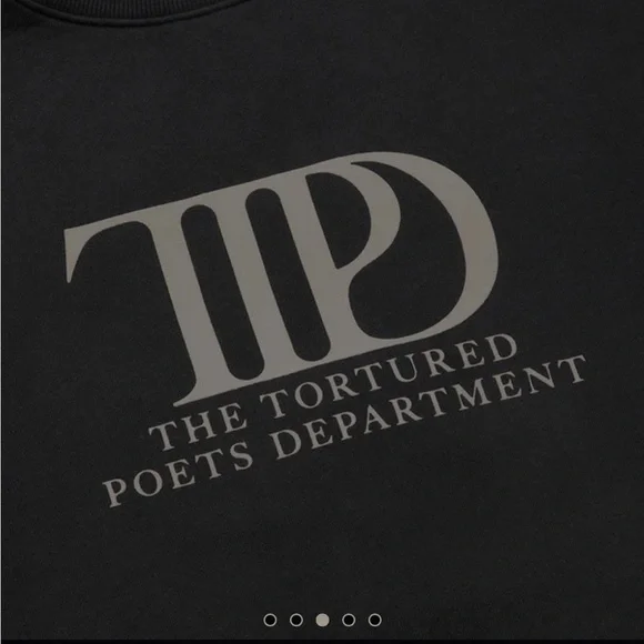 NEW Taylor Swift The Tortured Poets Department black crewneck - Picture 4 of 5